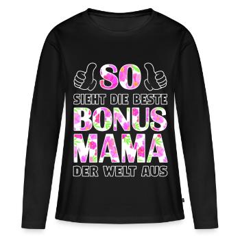 Bonus Mom Mom Stepmom Mother's Day Gift - Women's Premium Organic Long Sleeve Shirt - black - Front - Julia (174cm)