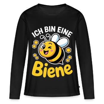 Ich Bin Eine Biene Faschingskostüm - Frauen Premium Bio Langarmshirt - Schwarz - Vorne - Julia (174cm)
