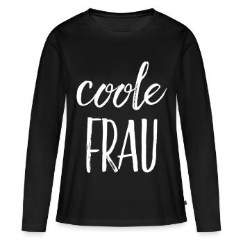 Femme cool - T-shirt manches longues Premium bio Femme - noir - Devant - Julia (174cm)