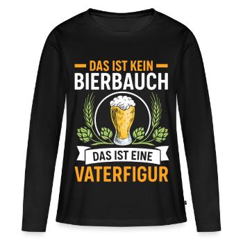 Bald Papa DAS IST KEIN BIERBAUCH DAS IST EINE - Frauen Premium Bio Langarmshirt - Schwarz - Vorne - Julia (174cm)