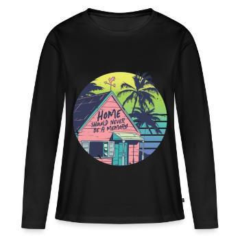 Humanité Égalité - T-shirt manches longues Premium bio Femme - noir - Devant - Julia (174cm)
