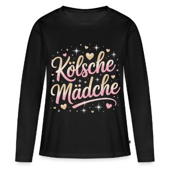 Cologne Filles Carnaval Cologne Filles - T-shirt manches longues Premium bio Femme - noir - Devant - Julia (174cm)