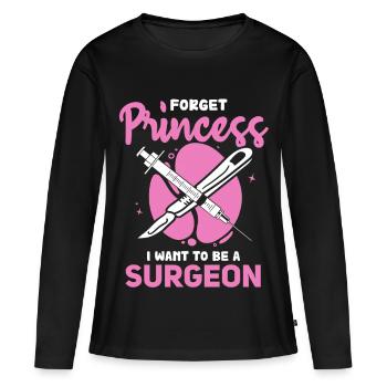 Chirurgenträume statt Prinzessin - Frauen Premium Bio Langarmshirt - Schwarz - Vorne - Julia (174cm)