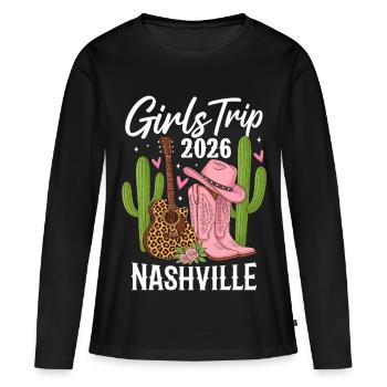 Girls Trip Nashville 2026 - Women's Premium Organic Long Sleeve Shirt - black - Front - Julia (174cm)
