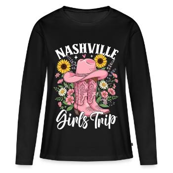 Girls Trip Nashville - Women's Premium Organic Long Sleeve Shirt - black - Front - Julia (174cm)