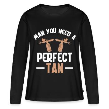 Technicien en Spray Tan Artist Spray Tanning Tent - T-shirt manches longues Premium bio Femme - noir - Devant - Julia (174cm)
