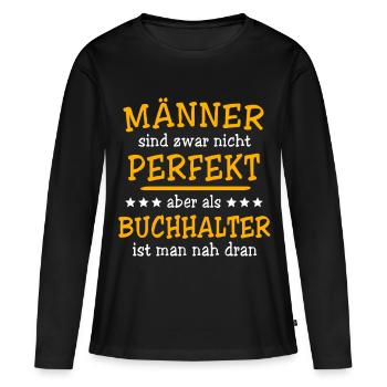 Expressions des comptables - T-shirt manches longues Premium bio Femme - noir - Devant - Julia (174cm)