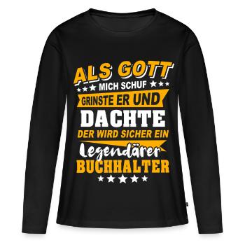 Expressions des comptables - T-shirt manches longues Premium bio Femme - noir - Devant - Julia (174cm)