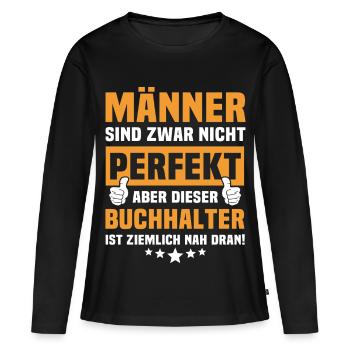 Expressions drôles de comptable - T-shirt manches longues Premium bio Femme - noir - Devant - Julia (174cm)