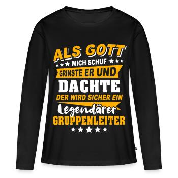 Expressions des chefs de groupe - T-shirt manches longues Premium bio Femme - noir - Devant - Julia (174cm)