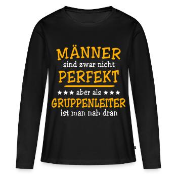 Expressions des chefs de groupe - T-shirt manches longues Premium bio Femme - noir - Devant - Julia (174cm)