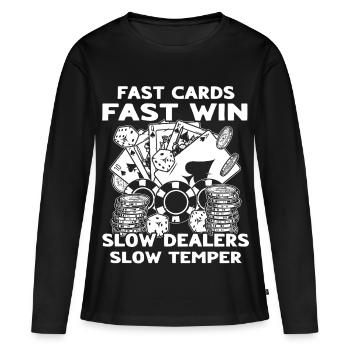 Jeu Casino Casino - T-shirt manches longues Premium bio Femme - noir - Devant - Julia (174cm)