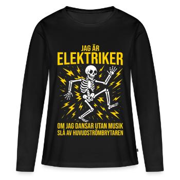 Électricien, je suis électricien, électricien - T-shirt manches longues Premium bio Femme - noir - Devant - Julia (174cm)