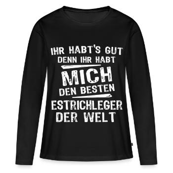 Screed layer - Women's Premium Organic Long Sleeve Shirt - black - Front - Julia (174cm)