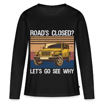 Voiture tout-terrain Dad Tout-terrain - T-shirt manches longues Premium bio Femme - noir - Devant - Julia (174cm)