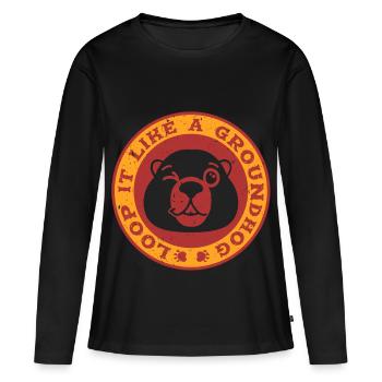 Groundhog Day Groundhog Loop It Like A Groundhog - Women's Premium Organic Long Sleeve Shirt - black - Front - Julia (174cm)