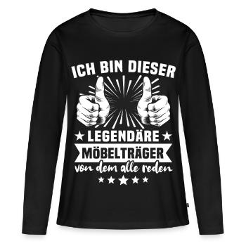 Légende des Supports de Meubles - T-shirt manches longues Premium bio Femme - noir - Devant - Julia (174cm)