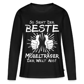Meilleur porte-meubles - T-shirt manches longues Premium bio Femme - noir - Devant - Julia (174cm)