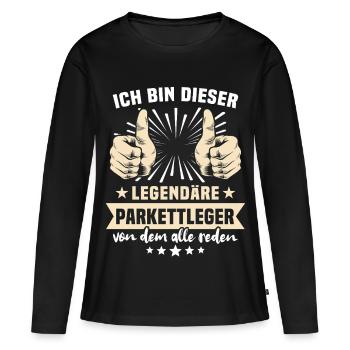 Expressions de la couche de parquet - T-shirt manches longues Premium bio Femme - noir - Devant - Julia (174cm)