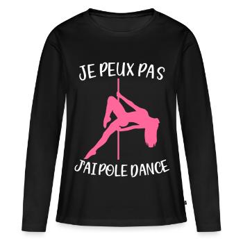 Ich kann nicht, ich Pole-Dance-Tänzer Tänzer Barre-Tänzer - Frauen Premium Bio Langarmshirt - Schwarz - Vorne - Julia (174cm)