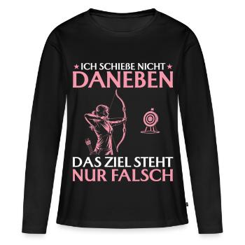 Archery The Goal Is Wrong - Archery - Women's Premium Organic Long Sleeve Shirt - black - Front - Julia (174cm)