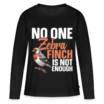 Cage de cachette alimentaire pour les pinsons zébrés - T-shirt manches longues Premium bio Femme - noir - Devant - Julia (174cm)
