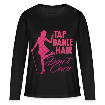 Stepptanz Stepptänzer Stepptänzerin Stepper - Frauen Premium Bio Langarmshirt - Schwarz - Vorne - Julia (174cm)