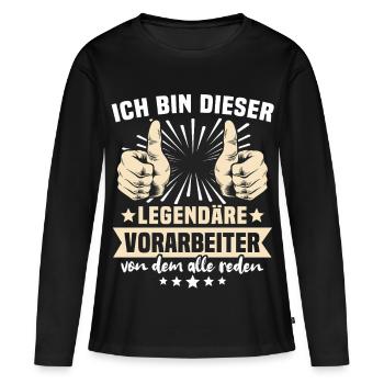Paroles du contremaître - T-shirt manches longues Premium bio Femme - noir - Devant - Julia (174cm)