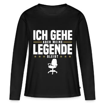 Cher collègue d’adieu - T-shirt manches longues Premium bio Femme - noir - Devant - Julia (174cm)