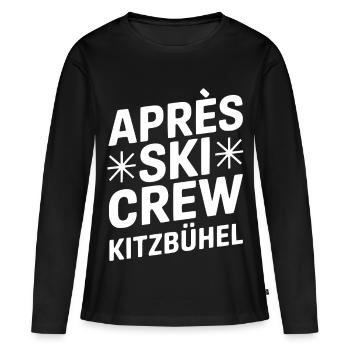 Kitzbühel Après Ski Crew Party - T-shirt manches longues Premium bio Femme - noir - Devant - Julia (174cm)
