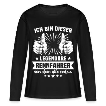 Légende du pilote de course - T-shirt manches longues Premium bio Femme - noir - Devant - Julia (174cm)