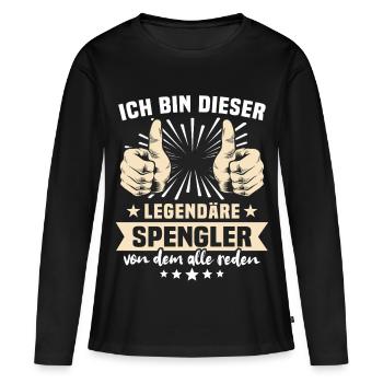 Expressions de Spengler - T-shirt manches longues Premium bio Femme - noir - Devant - Julia (174cm)