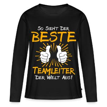 Teamleiter Geschenkidee - Frauen Premium Bio Langarmshirt - Schwarz - Vorne - Julia (174cm)