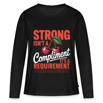 Women's Day Feminism Tired Isn't My Personality - Women's Premium Organic Long Sleeve Shirt - black - Front - Julia (174cm)