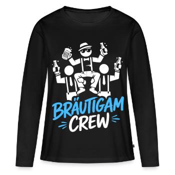 Enterrement de vie de garçon T-shirt hommes Grondement de fête de garçon - T-shirt manches longues Premium bio Femme - noir - Devant - Julia (174cm)