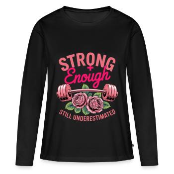 Women's Day Feminism - Women's Premium Organic Long Sleeve Shirt - black - Front - Julia (174cm)