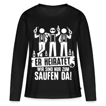 Enterrement de vie de garçon T-shirt Homme Homme Che-shirt de célibataire - T-shirt manches longues Premium bio Femme - noir - Devant - Julia (174cm)