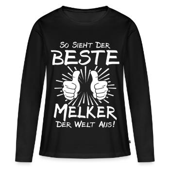 Meilleur traiteur - T-shirt manches longues Premium bio Femme - noir - Devant - Julia (174cm)