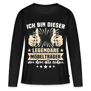 Dictons du porte-meubles - T-shirt manches longues Premium bio Femme - noir - Devant - Julia (174cm)