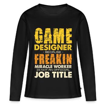 Game Designer Wunderwerker - Women's Premium Organic Long Sleeve Shirt - black - Front - Julia (174cm)