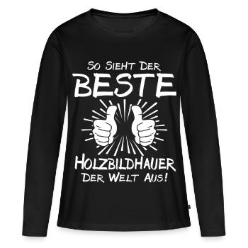 Meilleur sculpteur sur bois - T-shirt manches longues Premium bio Femme - noir - Devant - Julia (174cm)