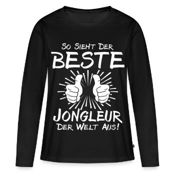 Meilleur jongleur - T-shirt manches longues Premium bio Femme - noir - Devant - Julia (174cm)