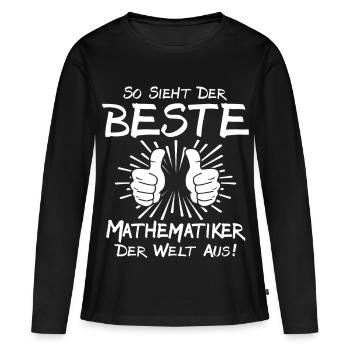 Meilleur mathématicien - T-shirt manches longues Premium bio Femme - noir - Devant - Julia (174cm)