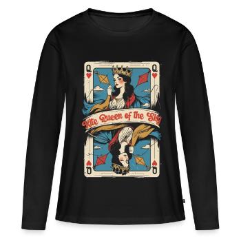 Drachen Drachensteigen - Frauen Premium Bio Langarmshirt - Schwarz - Vorne - Julia (174cm)