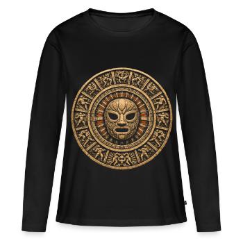 Lucha Libre Luchador - T-shirt manches longues Premium bio Femme - noir - Devant - Julia (174cm)