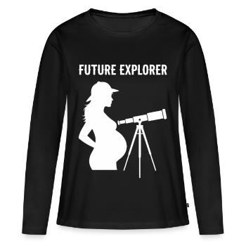 Future Explorer - Next Generation Space - Women's Premium Organic Long Sleeve Shirt - black - Front - Julia (174cm)