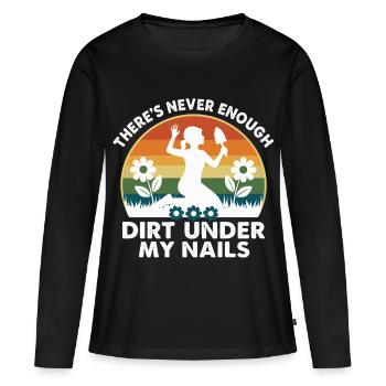 Jardinage amoureux jardinier amateur - T-shirt manches longues Premium bio Femme - noir - Devant - Julia (174cm)