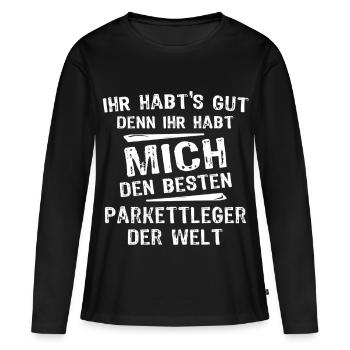 Parquet layer - Women's Premium Organic Long Sleeve Shirt - black - Front - Julia (174cm)