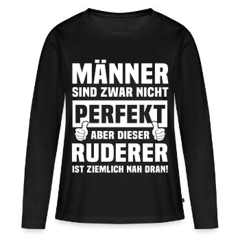 Rameur - T-shirt manches longues Premium bio Femme - noir - Devant - Julia (174cm)