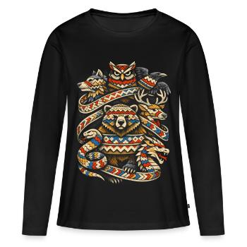 Scandinavian Vikings - Women's Premium Organic Long Sleeve Shirt - black - Front - Julia (174cm)